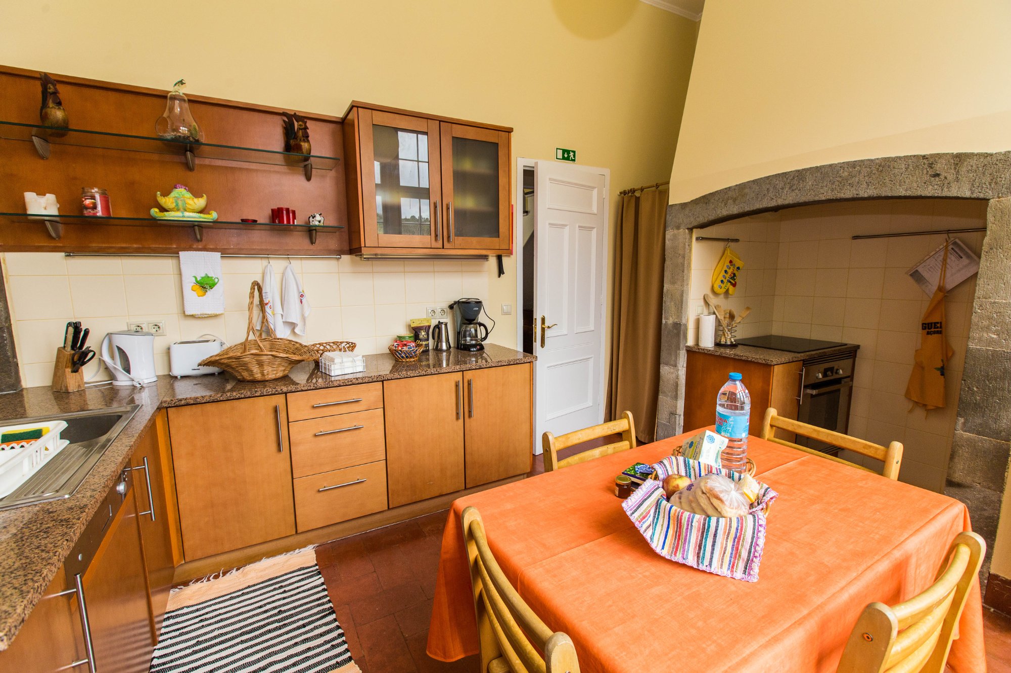 Fully-equipped kitchen with welcome basket